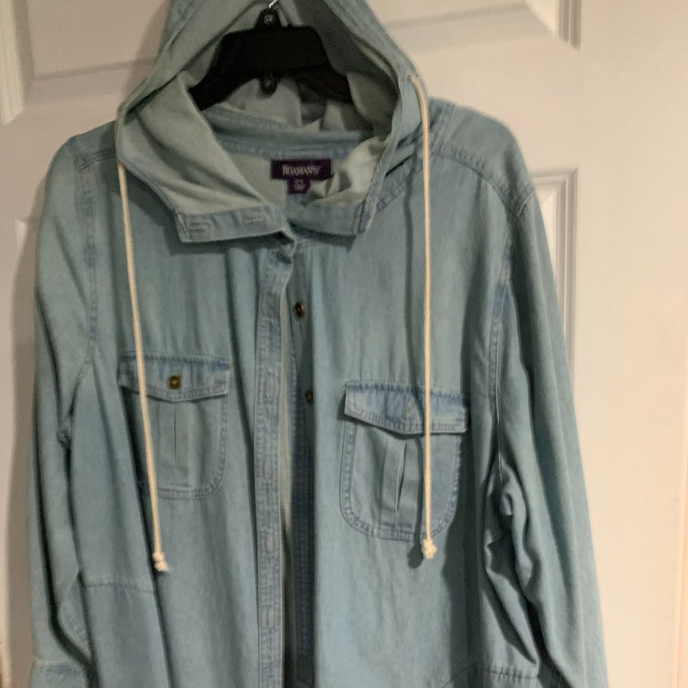 Hooded jean jacket